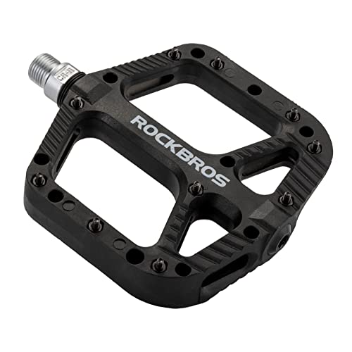 ROCKBROS Mountain Bike Pedals Nylon Composite Bearing 9/16' MTB Bicycle Pedals with Wide Flat...