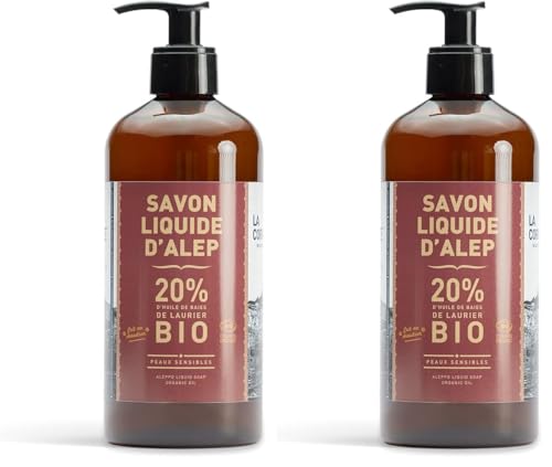 Savon liquide d'Alep bio LA CORVETTE 500ml : nettoyant multifonction quotidien