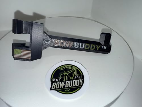 Twist-On 2.0 Bow Buddy – Nearly Universal Archery Bow and Gear Hanger for Trucks & SUVs – Rubber Protector and Spacer Ring Included | Made in USA | Quick No-Tool Install (CAMO)