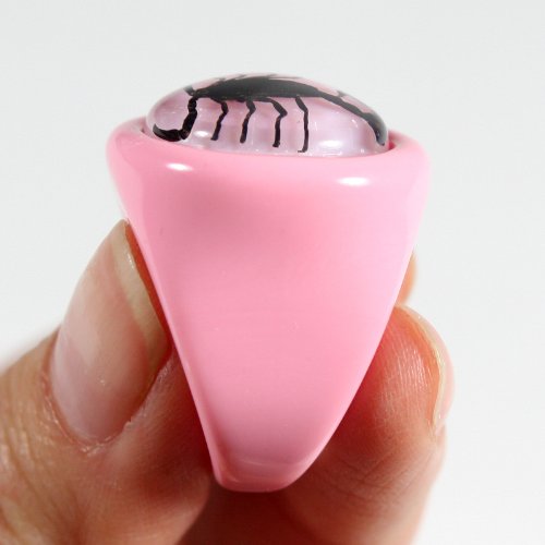 REALBUG Black Scorpion Pink Ring Size 64