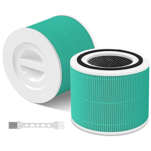 2 Stück Core 300S Filter Toxin Ersatzfilter für LEVOIT Core 300/300S/300-RF mit HEPA Filter & Aktivkohlefilter Entfernt bis zu 99 98% Rauch und Abgase