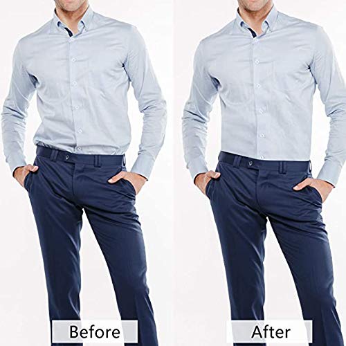 Image of Elastic Shirt Stay for Men, Stretchable and Adjustable Waist Belt with Flexible Comfort and Silicone Touch Points