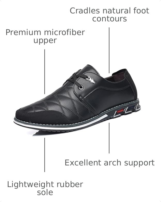 Image of COSIDRAM Mens Casual Shoes Fashion Sneakers Dress Shoes for Men Walking Shoes Business Office Comfort Loafers