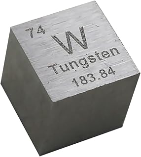 Tungsten Density Cube 10mm W 99.99% Metal Block for Element Collections Lab Experiment Material Hobbies Simple Substance Display