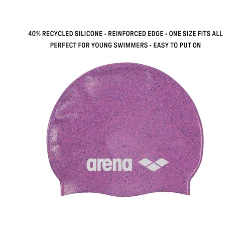 Image of Arena Classic Junior Silicone Unisex Swim Cap for Girls and Boys Comfortable Durable Kids' Pool Bathing Cap