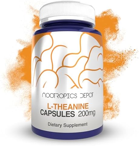 Nootropics Depot L-Theanine Capsules 200mg (90 Count) | Promotes ...
