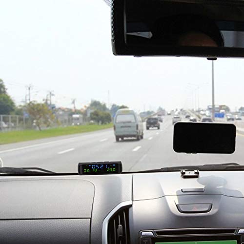 CLISPEED Relógio Medidor De Temperatura Do Carro Calendário De Data e Hora Do Carro Despertador De C
