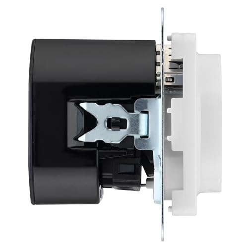 SCHUKO FUNCTION SOCKET OUTLET 16A 250V~ SCREW TERMINAL CONNECTION WITH USB AND TYPE C CONNECTORS. WHITE FINISH