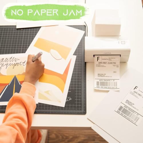 MFLABEL 4x6 Direct Thermal Labels (4000 Labels) 4" x 6" Perforated Shipping Labels Compatible with Zebra Printers Fanfold Thermal Label Stickers for Shipping Packages - 2 Stacks White Labels by MFLABEL - Used condition - Image 2