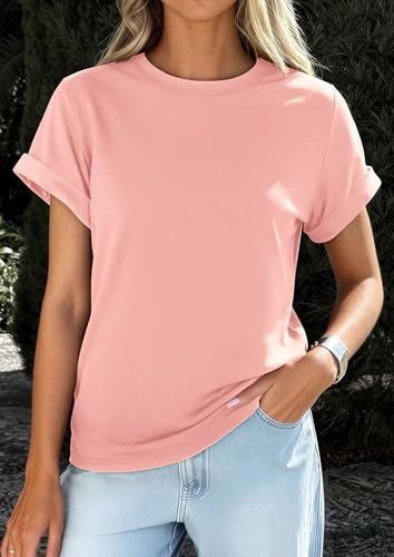 Image of PRETTYGARDEN Womens Summer Tops Short Sleeve Shirts