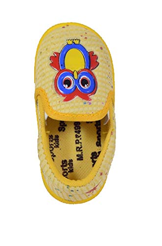 SMARTOTS Unisex Baby Shoes Slipon Fabric Upper for Baby Boys/Girls Yellow 4