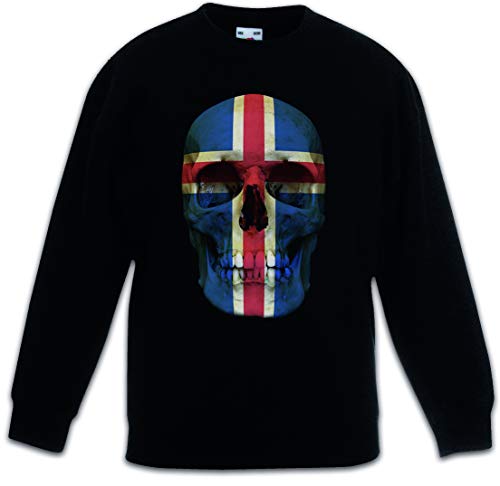 Sweat-shirt noir enfant motif crâne Islande Urban Backwoods pour garçons et filles