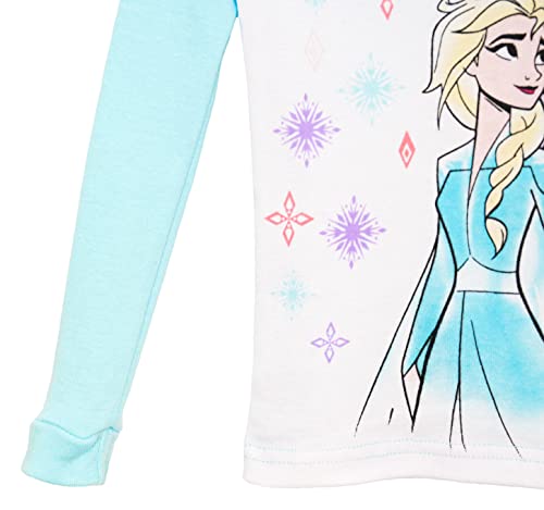 Disney Girls Little Pajama Set, Aqua/Coral4
