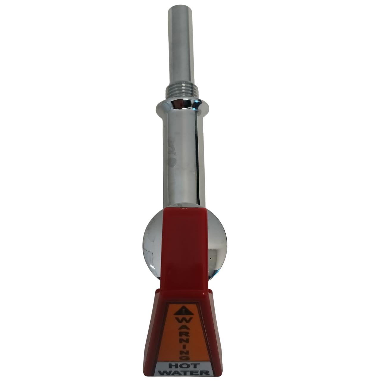OCS Parts Hot Water Faucet | Direct Replacement for Bunn 29075.0000 | Red Handle with Hose Fitting and Chrome Shank for Bunn Coffee Machines