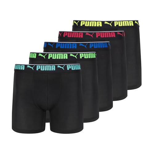 PUMA Men's 360 Sport Mesh 5 Pack Boxer Briefs