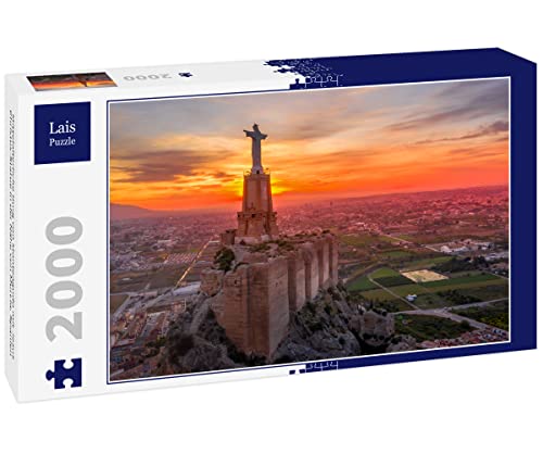 Lais Puzzle Castillo Medieval de Monteagudo con Estatua de Jesucristo Cerca de Murcia, España 2000 Piezas
