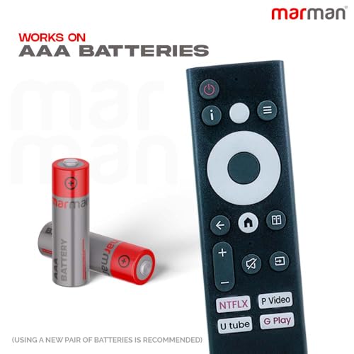 Image of marman Compatible with Intex Google TV Remote Control Suitable for Smart LED 4K Ultra HD Full HD QLED Television Without Voice Command - Match Keys Exactly with Existing Remote Controller