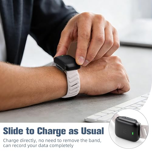 Image of VEMIGON Silicone Sport Band Compatible with Whoop 5.0 One /Peak, Life /MG, Breathable, Adjustable Waterproof Replacement Wristband Strap with Stainless Steel Frame Connector, NOT for Gen 4.0(Band only)