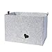 luxdag Cesta de almacenamiento de fieltro (tamaño y diseño a elegir), caja de almacenamiento para juguetes, plegable, cesta con asas de piel sintética