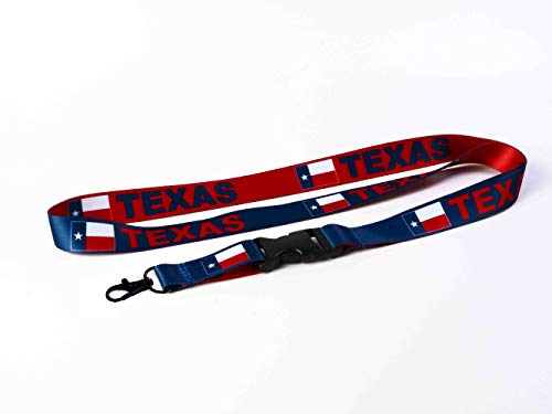 Eastex Texas Flag Lanyard Keychain - Id Lanyard For Id Keys Badges Fob - Id Holder Keychain For Women Men (10 Blue/Red Texas Lanyards) #TOP1