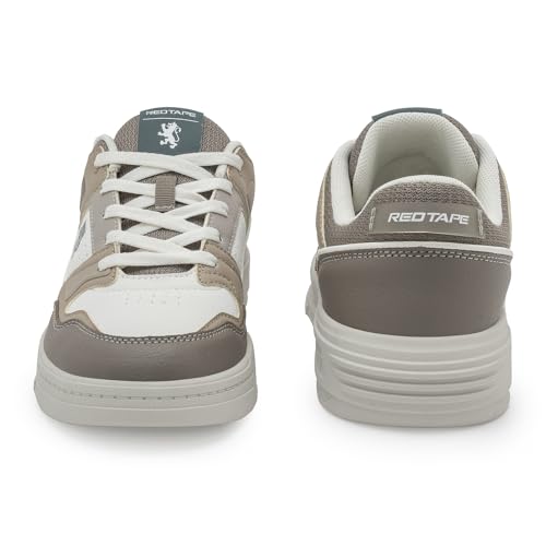 Red Tape Men's Casual Retro Fashion Sneakers Lightweight Men Classic Low Top Lace Up Slip-On for Office, Travel, Walking, Running, Summer Daily Wear, Gym, Breathable Design with Cushioned Insole4