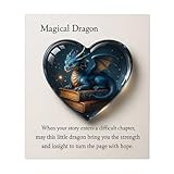 Heart Pocket Hugs - Dragon Acrylic Keepsake, Magick Heart Collectible | Dragon Pocket Hugss | Desk, Bookshelf, Bedside, Workplace Display for Teen Girls, Women, Mothers | Cute Keepsake, Gift Idea