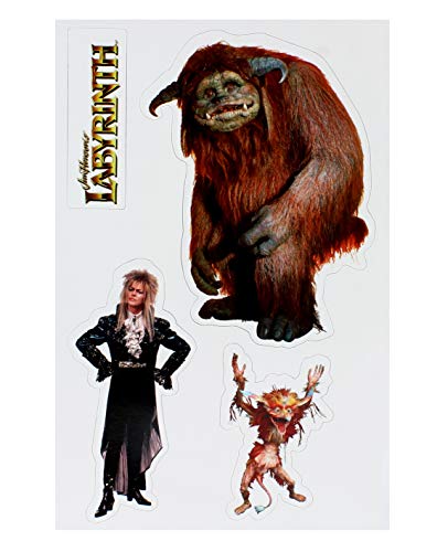 Toy Vault Labyrinth Magnet Set Featuring Ludo, Firey and David Bowie as Jareth The Goblin King, 4-Magnet Set from Jim Hensons Labyrinth Movie