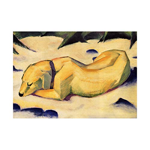 Wee Blue Coo Franz Marc White Dog Painting Picture Wall Art Print