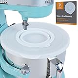 Silikon-Mixerschüsselabdeckung, kompatibel mit Kitchen Aid 6-7-Quart-Standmixern mit Schüsselhub, luftdichter Deckel in Lebensmittelqualität mit zusammenklappbarer kleiner Schüssel, Weiß