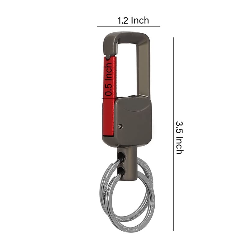 Omuda Premium Hook Locking Metal Key Chain - Detachable Carabiner Key Ring For Men & Women, Gift Ready - View #9