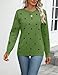 Zeagoo Womens 2026 Fall Sweaters Long Sleeve Tops Classic Crew Neck Pullover Sweaters Loose Dressy Polka Dot Basic Tops