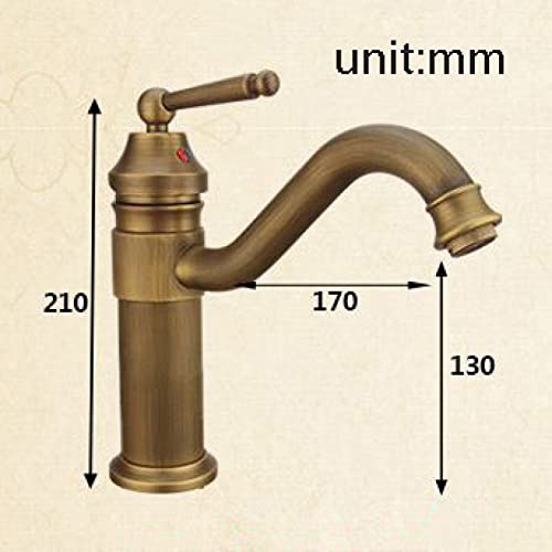 Robinet lavabo antique B à commande fluide et haute résistance à l'usure