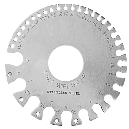 PRECISE Stainless Steel Sheet Metal Gauge Gauge | Dual Measurement: U.S. Standard (1-36) & Metric (0.007-0.3125 mm) | 3.5