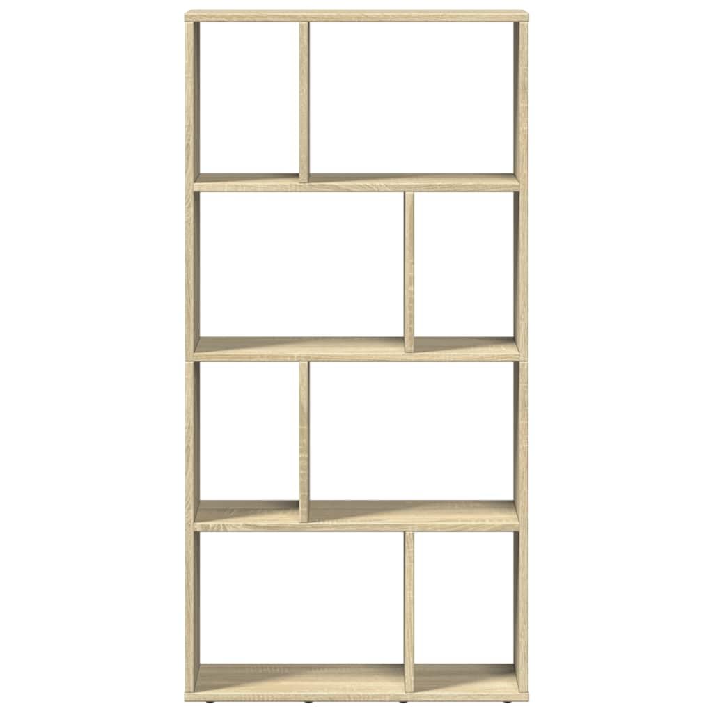 Bibliothèque étagère en Bois d ingénierie chêne Sonoma 60x20x120,5 cm 8 Compartiments, Rangement Salon Bureau Chambre, présentoir pour Livres dossiers CD DVD
