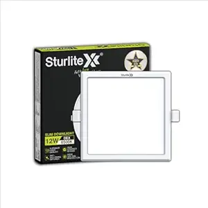 Sturlite Dex 12W Square LED Downlight| Cool White Color Temperature| 1200 Lumens with CRI Tech for Various Ceiling Types and Rooms - (Pack of 1)