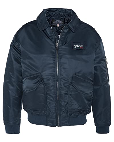 Blouson CWU Schott NYC Danwrs d'une finition haut de gamme Navy