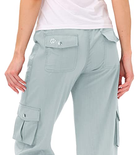 Image of MoFiz Womens Capris with Pockets Loose Fit Casual Capri Pants Dressy Lightweight Ladies Baggy Cargo Pants for Hiking