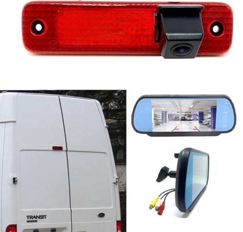 Caméra de recul Ford Transit 2006-2013 grand angle avec moniteur de recul 7" sur rétroviseur