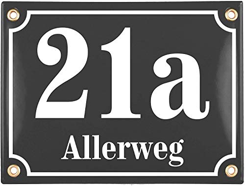 Numéro de maison avec nom de rue personnalisable pour remplacer une plaque effacée