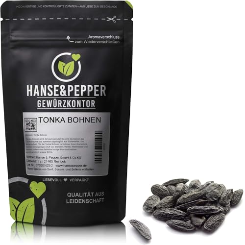 50g Tonka Bohnen Gewürz Tonga Fave Tonka Vanille Geschmack natürlich vom Hanse&Pepper Gewürzkontor