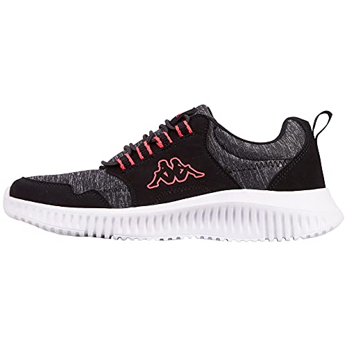 Con suola in phylon leggera Kappa Segara Scarpe da ginnastica Unisex - Adulto, Nero (Black/Pink), 40 EU