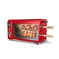 Brazilian Flame Rotisserie Grill Roaster with 2 Auto Rotating Indoor Skewers for Rotisserie Chicken, Steak, Fish, Brazilian Style BBQ, Electric Smoke-Free Rotisserie Grill for Apartment