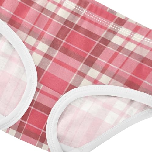 Girls' Underwear Soft Touch Comfort Underwear for Kid Pink Plaid Pattern in Sizes 2T,3T, 4T, 5T, 6Y and 8Y4