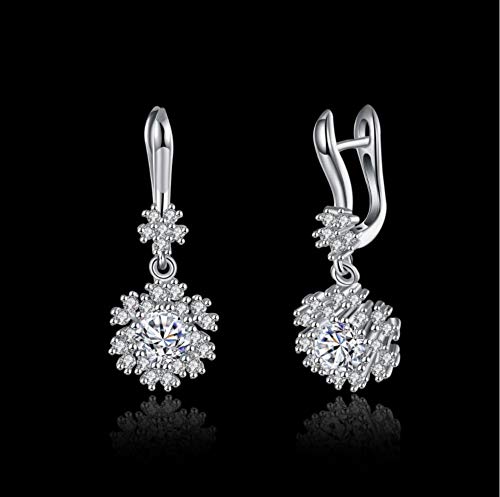 Boucles d'oreilles Hoops Studs 925 Silver Crystal, le cadeau de mariage idéal