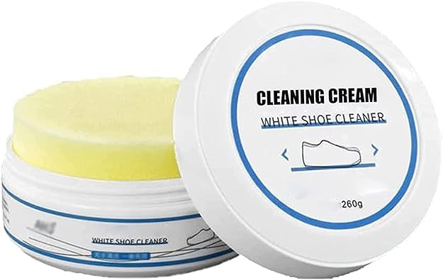 Premium White Shoe Cleaning Cream, Stain Cleansing Cream for Shoe, Re-Color and Polish Smooth Leather Shoes and Boots, Sneaker Cleaner for Sports, Leather and Canvas Shoes (260gm) (B0CVH8RCT2) Amazon Price History, Amazon Price Tracker