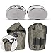 Goetland Stainless Steel WWII US Army Canteen Water Bottle Military Canteen Kit 1.3QT with 0.6QT Cup Nylon Pouch G.I.