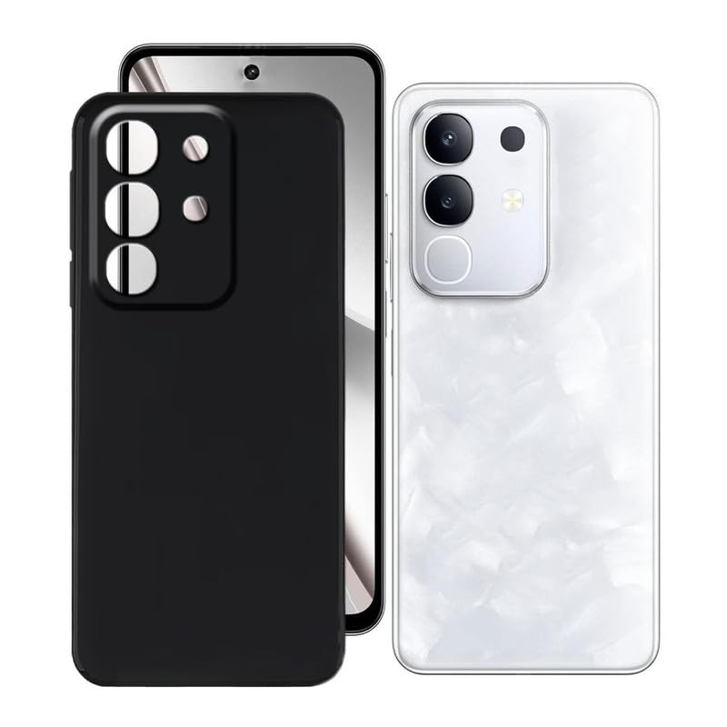 BUNALFaa Funda para Vivo Y31 Pro 5G (6.72') Teléfono, Capa Antigolpes de Silicona a Prueba de Caídas Protectora TPU Suave Carcasa para Vivo Y31 Pro 5G - Negro