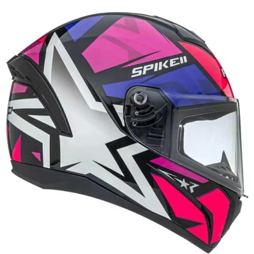 Peels Capacete Moto Fechado Spike II 1ST Preto/Pink 56