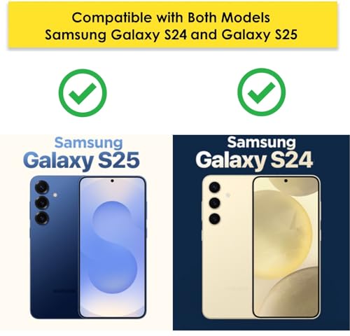 Image of RIGGEAR Shockproof Sleek Hybrid Armor Magnetic Back Cover Case Compatible with MagSafe Accessories for Samsung Galaxy S24 / S25 (Smoke Black Matte PC + Black TPU Bumper)