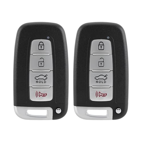 Key Fob Remote Replacement Fits for Hyundai Sonata Genesis 2010 2011 2012 2013 2014 Azera Equus Kia Optima Ria Sorento Forte Borrego Keyless Entry Smart Remote Control SY5HMFNA04 (Pack of 2)